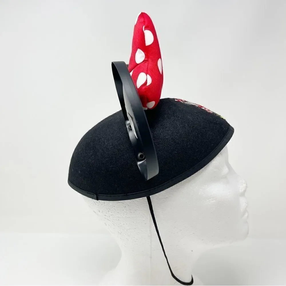 Disney Parks Ears Hat Minnie Mouse Polka Dot Bow Embroidered Signature